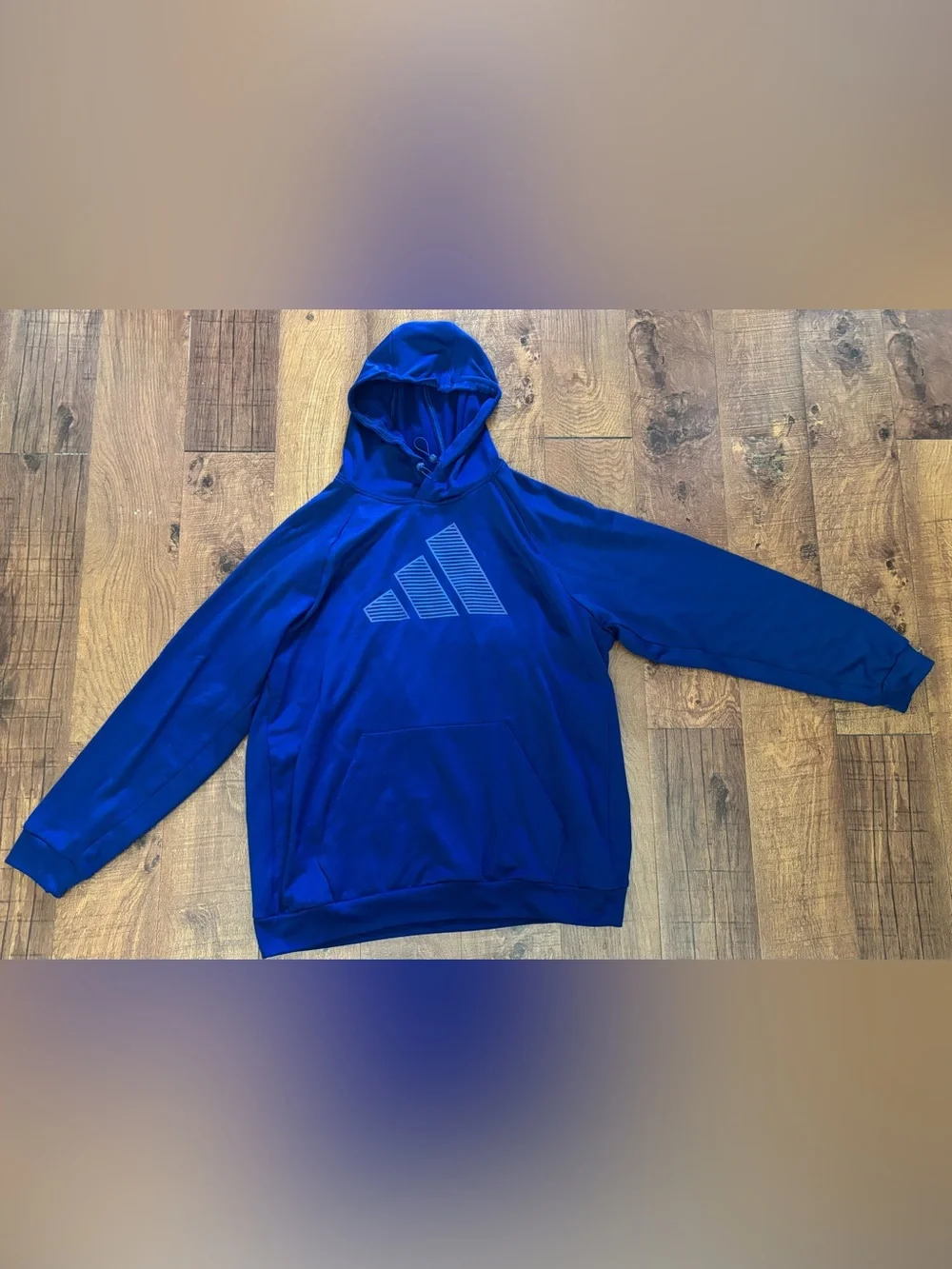 Adidas men’s pullover hoodie blue sz XL extra large Aeroready